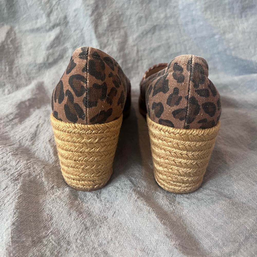 Jack Rogers Brown Leopard Wedge Espadrilles - Picture 4 of 6